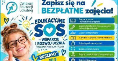 Bezpłatne warsztaty Edukacyjne SOS dla uczniów